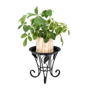 Black Tall Plant Stand Metal Flower Pot Holder